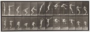 Plaque 161. Sauter; saut en hauteur debout - Eadweard Muybridge