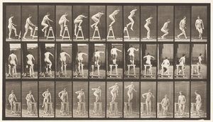 Planche 171. Marcher sur un tréteau; Sauter en bas, tourner - Eadweard Muybridge