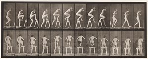 Planche 178. Marcher sur et par-dessus un tréteau - Eadweard Muybridge