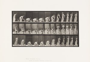 Planche 214. Soulever un enfant (70) du sol, se retourner - Eadweard Muybridge