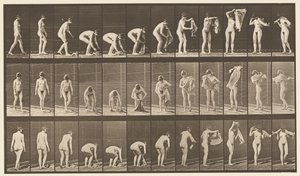 Planche 227. Soulevant un tissu du sol, 1872-1885 - Eadweard Muybridge