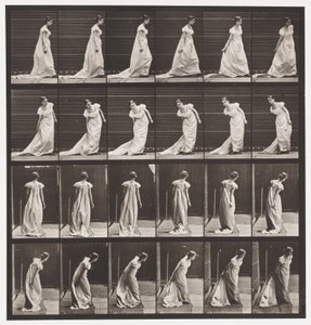 Se pencher pour arranger une traîne et se retourner - Eadweard Muybridge