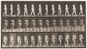 Planche 24. Marche, avec des chaussures à talons hauts - Eadweard Muybridge