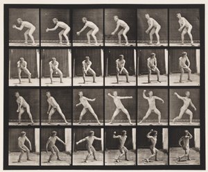Planche 283. Base-ball ; attraper et lancer, 1885 - Eadweard Muybridge
