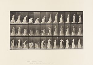 Planche 306. Ramasser une balle et la lancer - Eadweard Muybridge
