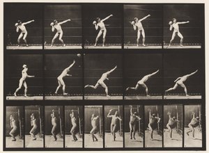 Planche 314. Lancer une pierre de 20 livres - Eadweard Muybridge