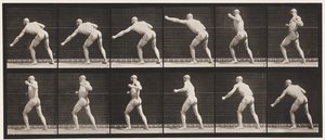 Planche 343. Porter un coup (main gauche) - Eadweard Muybridge