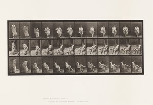 Planche 417. Toilette; Assis et Enfiler des Bas - Eadweard Muybridge