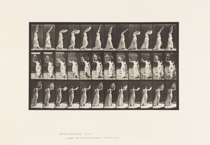 Plaque 41. Marchant, agitant un éventail - Eadweard Muybridge