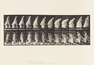 Planche 437. Posant un seau et se préparant à balayer - Eadweard Muybridge