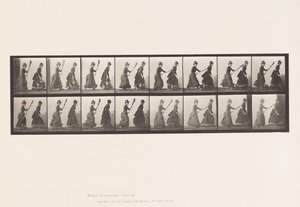 Deux modèles, 16 poursuivant 4 avec un balai - Eadweard Muybridge
