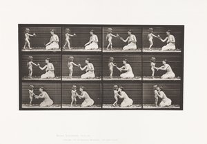Deux Modèles, Enfant 70N, Apportant un Bouquet à 12, 1885 - Eadweard Muybridge