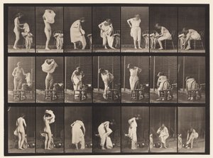 Planche 493. Phases diverses de la toilette, 1872-1885 - Eadweard Muybridge