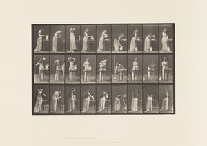 Planche 496. Phases diverses de la toilette, 1885 - Eadweard Muybridge