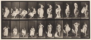 Planche 498. Phases diverses de la toilette, 1872-1885 - Eadweard Muybridge