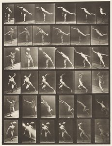 Planche 523. A, Frapper un coup; B, Lancer un disque - Eadweard Muybridge