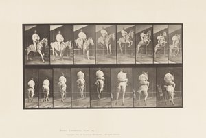 Planche 645. Sautant une Haie; Selle; Franchissant et Atterrissant - Eadweard Muybridge