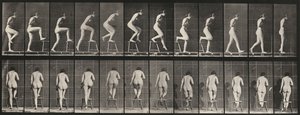 Planche numéro 180. Marcher sur et par-dessus une chaise - Eadweard Muybridge
