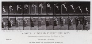 La Figure Humaine en Mouvement : Athlète, saut en hauteur en course - Eadweard Muybridge