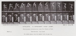 La Figure Humaine en Mouvement : Athlète, saut en hauteur droit - Eadweard Muybridge