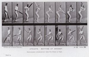 La figure humaine en mouvement : Athlète, battant au cricket - Eadweard Muybridge