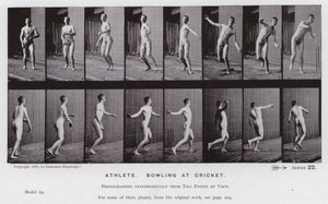 La figure humaine en mouvement : Athlète, jouant au cricket - Eadweard Muybridge