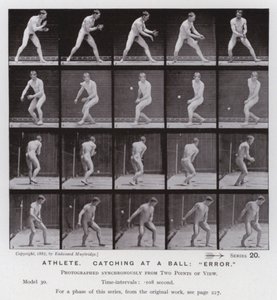 La figure humaine en mouvement : Athlète, attrapant une balle, "erreur" - Eadweard Muybridge