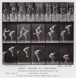La figure humaine en mouvement : Garçons jouant à saute-mouton - Eadweard Muybridge