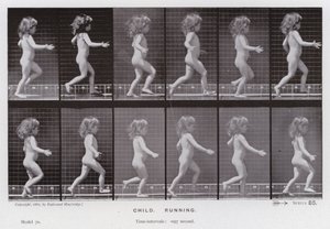 La figure humaine en mouvement : Enfant, courant - Eadweard Muybridge