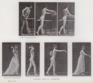 La figure humaine en mouvement : Divers actes de lancer - Eadweard Muybridge
