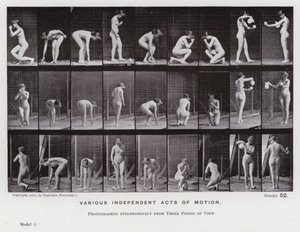 La figure humaine en mouvement : Divers actes indépendants de mouvement - Eadweard Muybridge