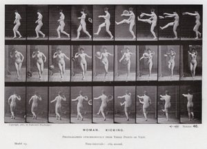 La Figure humaine en mouvement : Femme, donnant un coup de pied
