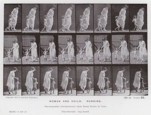 La Figure humaine en mouvement : Femme et enfant, courant - Eadweard Muybridge