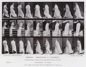 La figure humaine en mouvement : Femme, montant un escalier - Eadweard Muybridge
