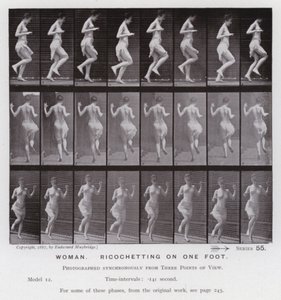 La figure humaine en mouvement : Femme, ricochettant sur un pied - Eadweard Muybridge