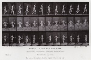 La figure humaine en mouvement : Femme, utilisant une corde à sauter - Eadweard Muybridge