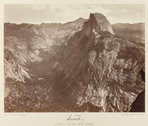 Tissack, South Dome depuis Glacier Point, vallée de Yosemite n°73, vers 1872 - Eadweard Muybridge