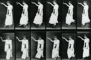 Femme descendant un escalier, 1887, illustration de 