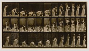 Femme soulevant et portant un enfant, extrait du livre Animal Locomotion
