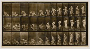 Femme assise sur le sol, extrait du livre Animal Locomotion - Eadweard Muybridge