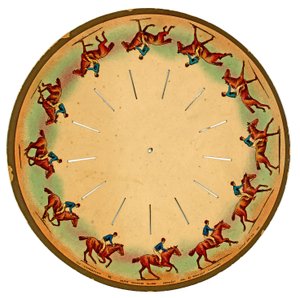Disque de zoopraxiscope montrant un cheval au galop, 1893 - Eadweard Muybridge