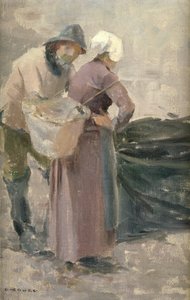 La ménagère regardant la prise du pêcheur, c.1900