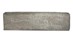 Grand élément architectural funéraire moulé gris avec deux tigres - Eastern Han Dynasty Chinese School