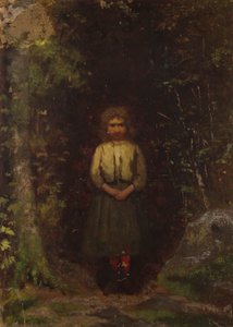 Sur la Colline (recto); Fille dans les Bois (verso) - Eastman Johnson