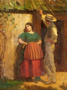 Cour amoureuse rustique - Eastman Johnson