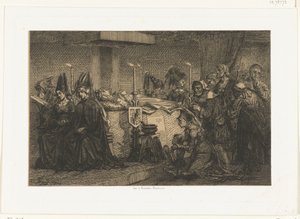 Marie de Bourgogne sur son lit funéraire - Edgar Alfred Baes