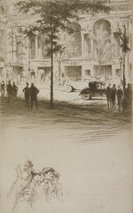 Une place de ville, illustration pour 