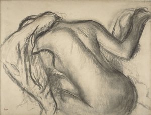 Après le bain, femme séchant ses cheveux, vers 1893-98
