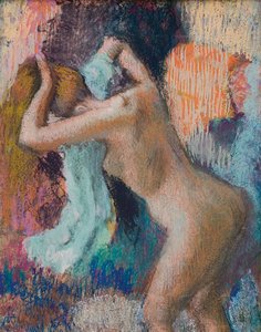 Après le bain, femme s