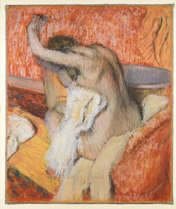 Après le bain - femme se séchant, vers 1895